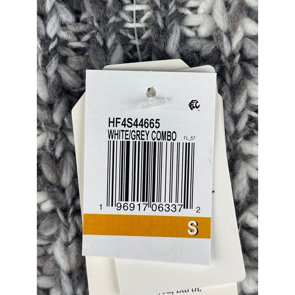 Hippie Rose White Gray Combo Knit Cardigan Sweater Small - Picture 10 of 13